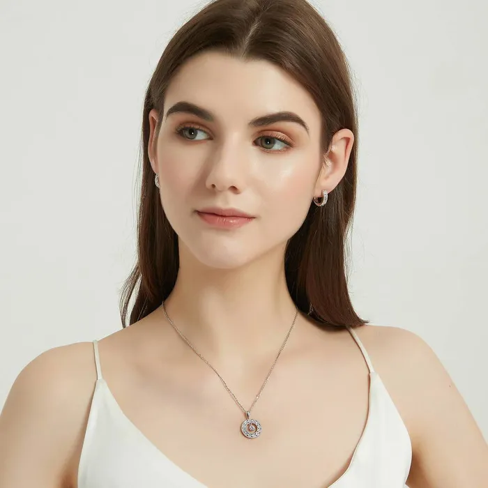 BERRICLE Rings Woven Open Circle CZ Set in Sterling Silver