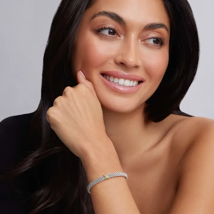 Bracelets Embrace Single Station X TwoTone Diamond Bracelet 6mm Lagos