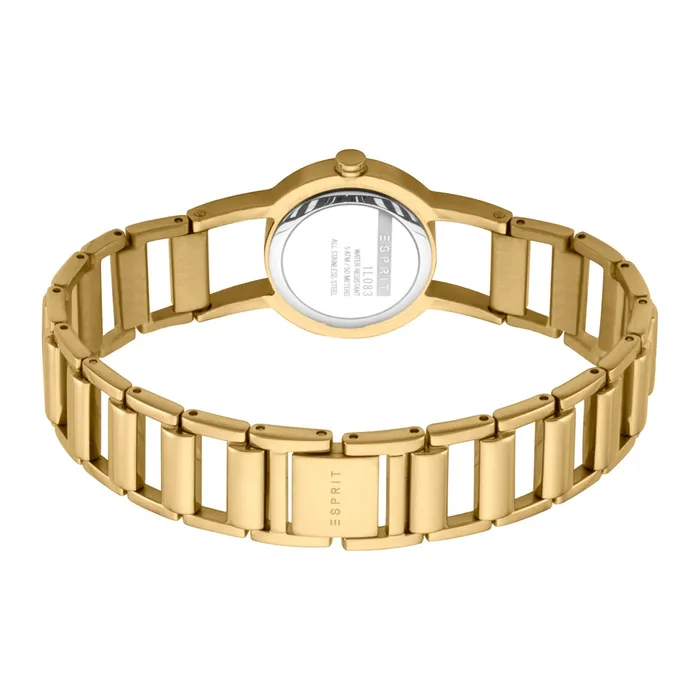 Esprit Esprit Ladies IP Gold Stainless Steel Watch Siver Dial Metal Bracelet Bracelets