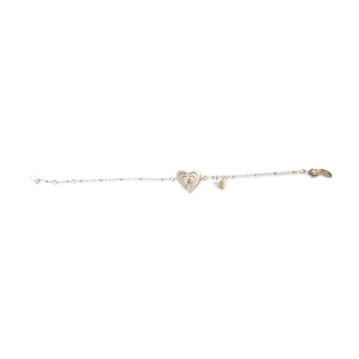 Just Cavalli Bracelets Just Cavalli Fashion Accessories Bracelet Silver Chain With Heart Shape Charm Just Cavalli Bracelets Just Cavalli Fashion Accessories Bracelet Silver Chain With Heart Shape Charm