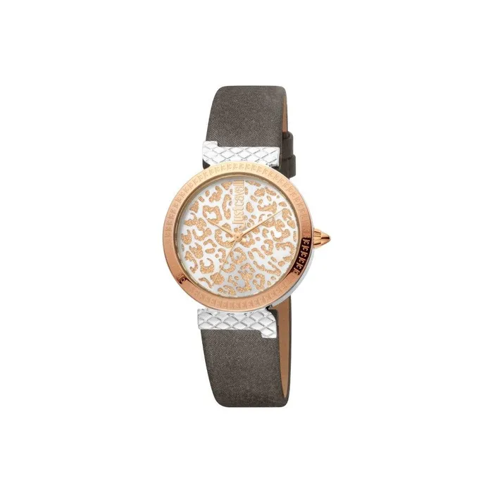 Just Cavalli Just Cavalli Ladies Watch With Animal Print Dial Gray Leather Strap Watches Just Cavalli Just Cavalli Ladies Watch With Animal Print Dial Gray Leather Strap Watches
