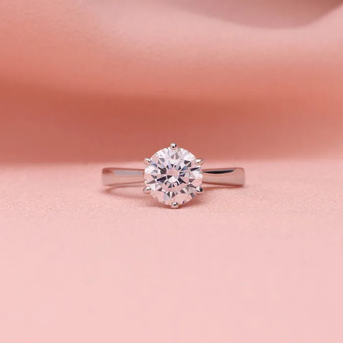 Rings BERRICLE 5Stone Solitaire 2ct CZ Ring Set in Sterling Silver