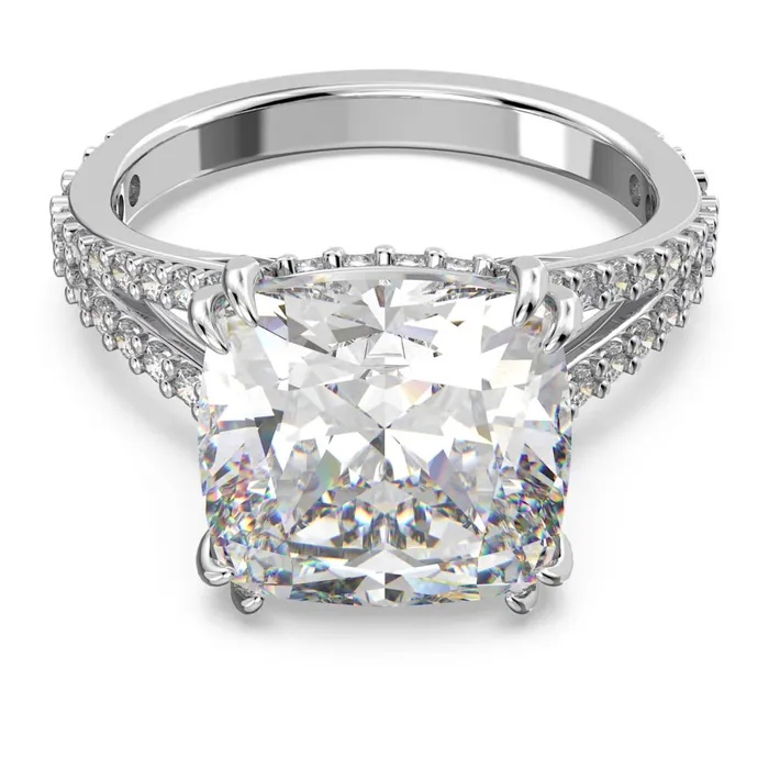 Rings Swarovski Swarovski Constella Cocktail Ring Square cut Pav White Rhodium plated 52