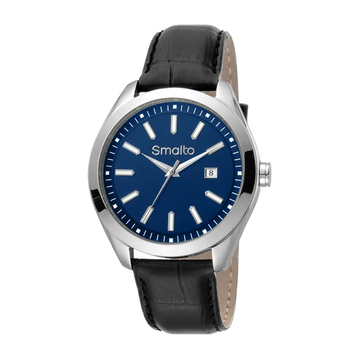 Smalto Smalto Mens Stainless Steel Watch With Blue Dial Bracelets