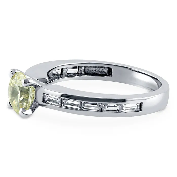 Solitaire 1ct Canary Yellow CZ Ring in Sterling Silver BERRICLE Rings