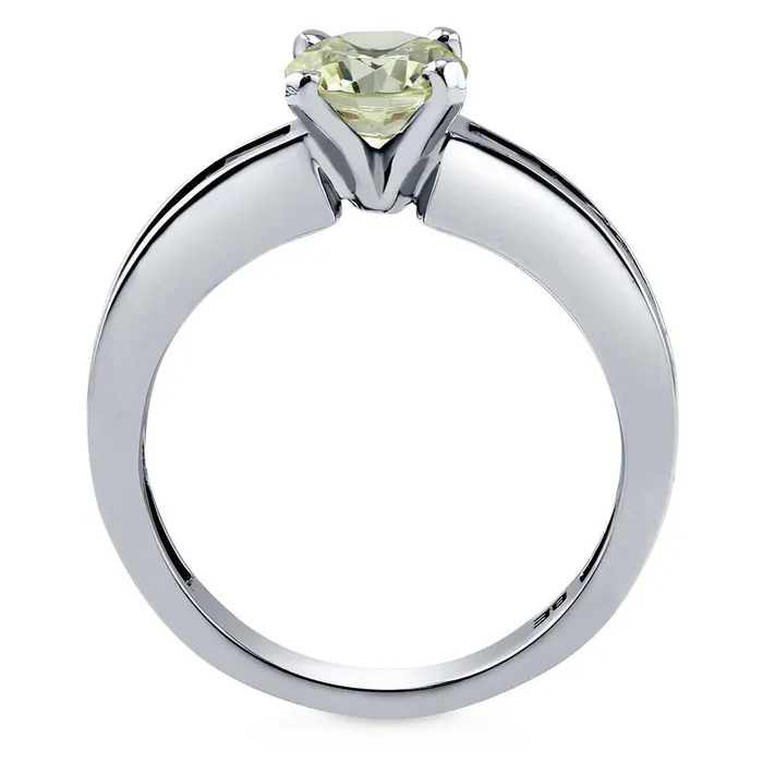 Solitaire 1ct Canary Yellow CZ Ring in Sterling Silver BERRICLE Rings