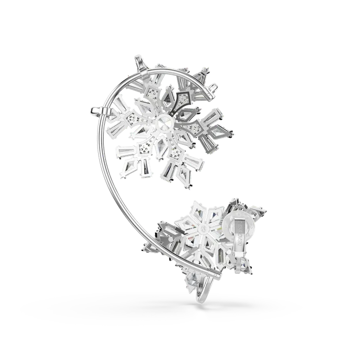 Swarovski Idyllia Ear Cuff Single Mixed Cuts Snowflake White Rhodium Plated Swarovski Earrings Swarovski Idyllia Ear Cuff Single Mixed Cuts Snowflake White Rhodium Plated Swarovski Earrings
