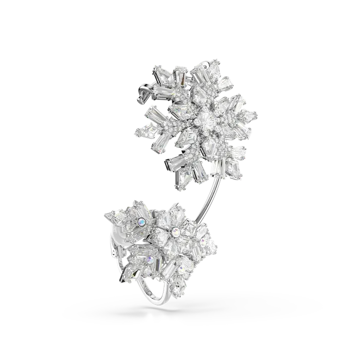 Swarovski Idyllia Ear Cuff Single Mixed Cuts Snowflake White Rhodium Plated Swarovski Earrings Swarovski Idyllia Ear Cuff Single Mixed Cuts Snowflake White Rhodium Plated Swarovski Earrings