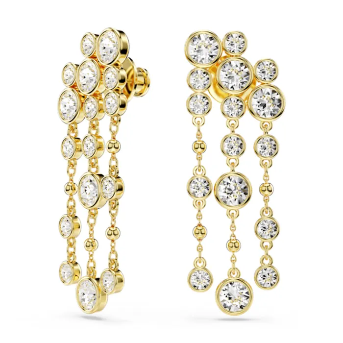 Swarovski Imber Drop Earrings Round cut Chandelier White Goldtone plated Swarovski Earrings Swarovski Imber Drop Earrings Round cut Chandelier White Goldtone plated Swarovski Earrings