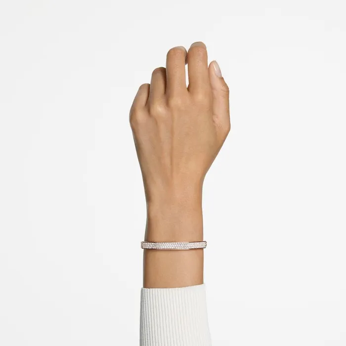 Swarovski Rings Swarovski Dextera Bangle Octagon Pave White Rose gold tone plated SMALL