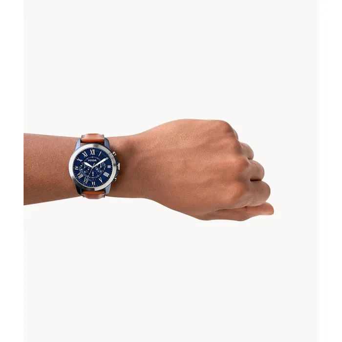 Watches Fossil Fossil Grant Mens Chronograph Light Brown Leather Watch Watches Fossil Fossil Grant Mens Chronograph Light Brown Leather Watch