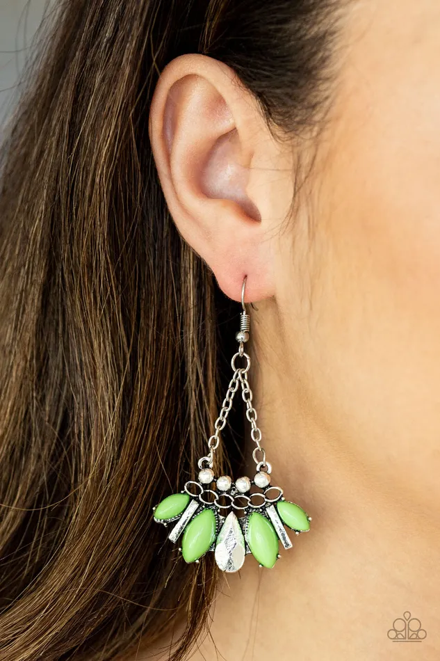 All Eyes On U Jewelry Paparazzi Accessories Earrings Terra Tribe Green Paparazzi Earrings