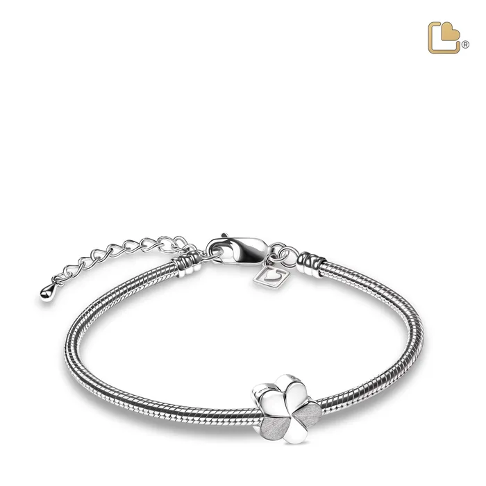 Bloom Two Tone Sterling Silver Cremation Bracelet Bead LoveUrns Treasure Bracelets