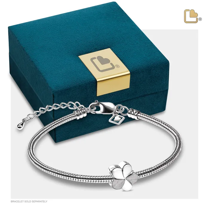 Bloom Two Tone Sterling Silver Cremation Bracelet Bead LoveUrns Treasure Bracelets
