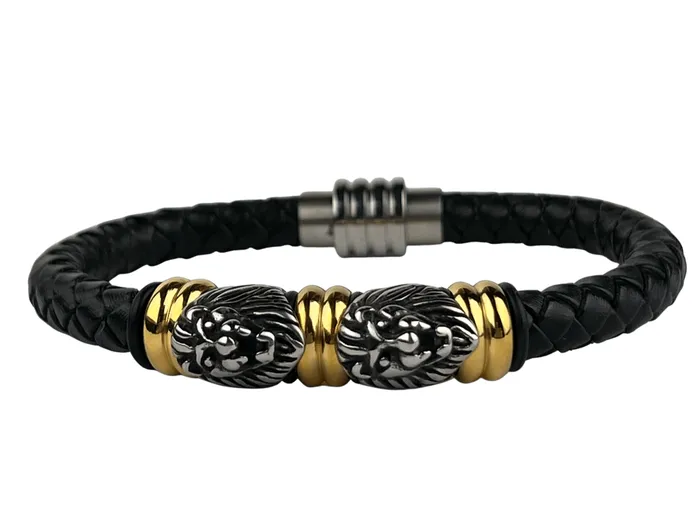 Bracelets Captive Collars Leather Lion Bracelet