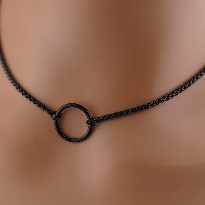 Captive Collars Black O Ring Wheat Rings
