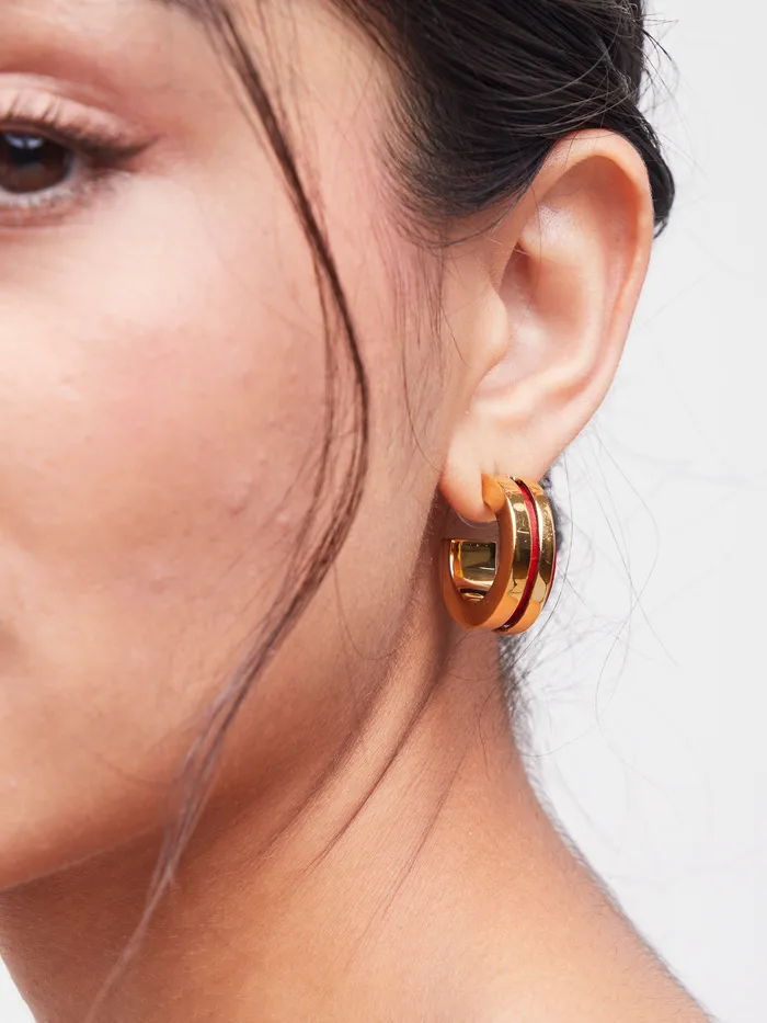 Earrings SOKO Anga Inlay Hoop Earrings