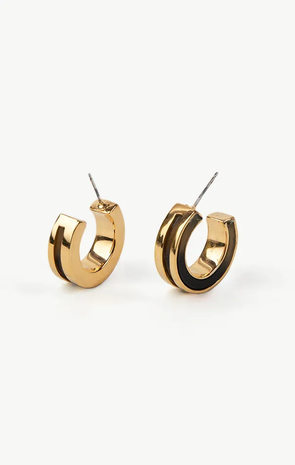 Earrings SOKO Anga Inlay Hoop Earrings