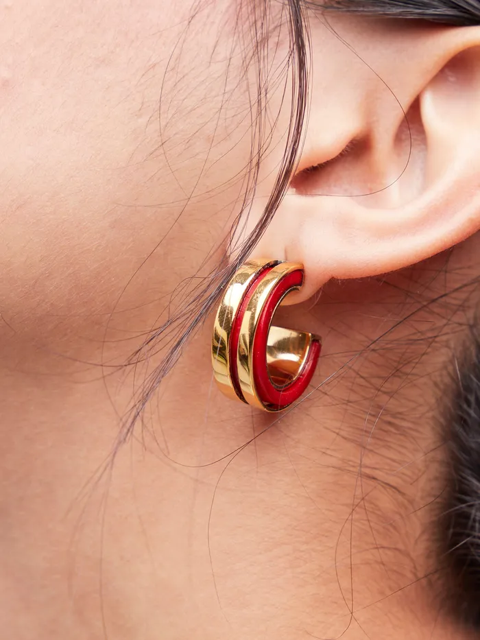 Earrings SOKO Anga Inlay Hoop Earrings