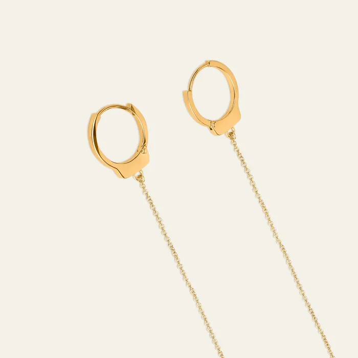 Love Lockdown Earrings Hand crafted in 18k yellow gold Earrings