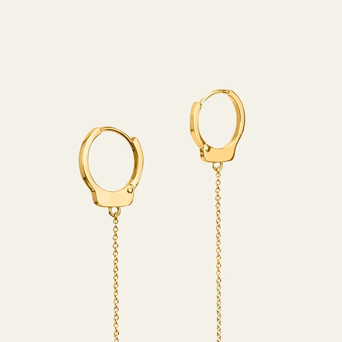 Love Lockdown Earrings Hand crafted in 18k yellow gold Earrings