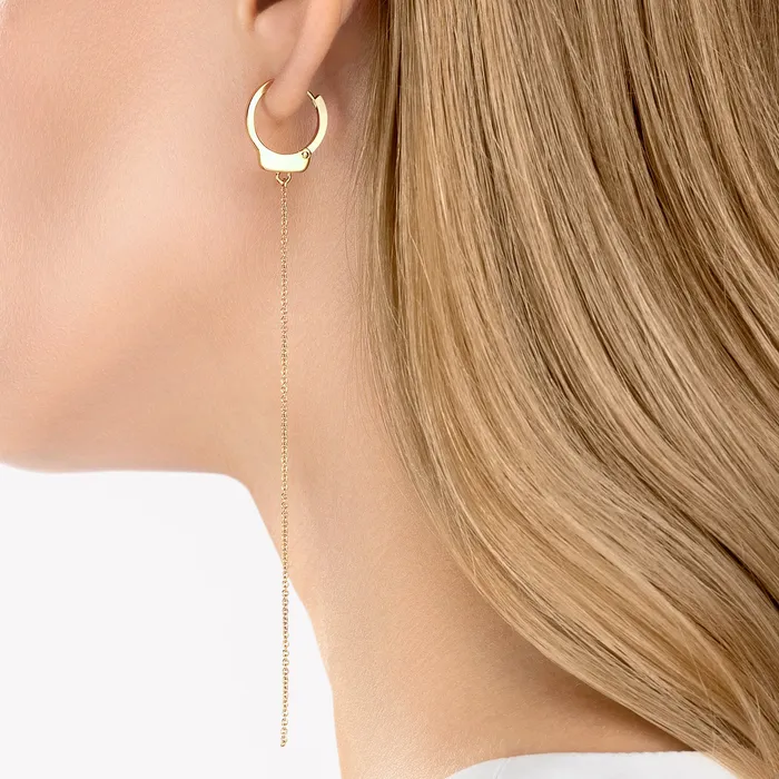 Love Lockdown Earrings Hand crafted in 18k yellow gold Earrings