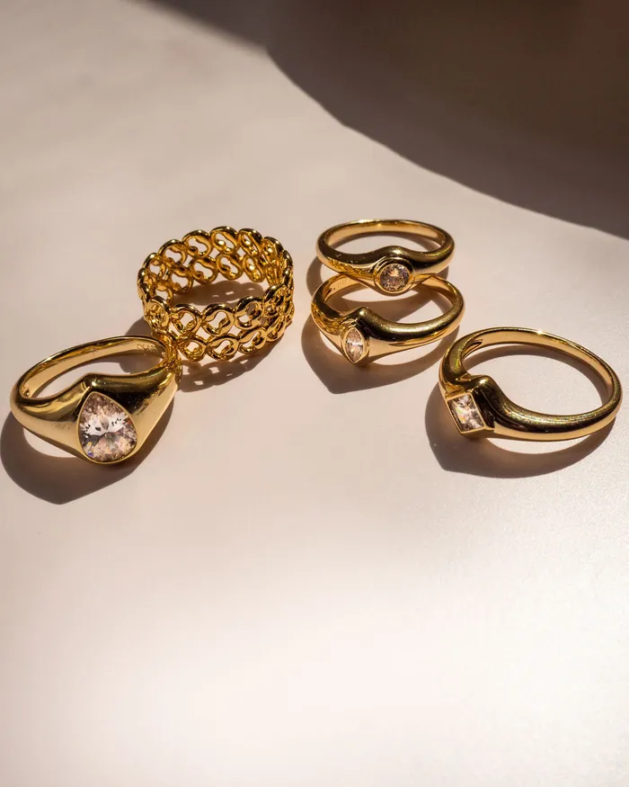 Luv Aj Rings The Bijoux Bezel Ring Set