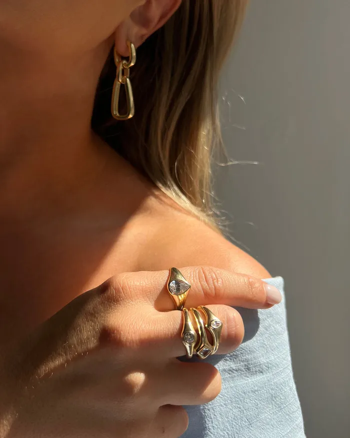 Luv Aj Rings The Bijoux Bezel Ring Set