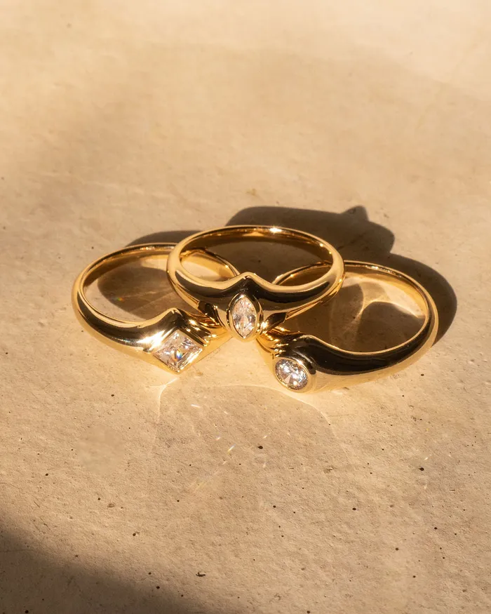Luv Aj Rings The Bijoux Bezel Ring Set