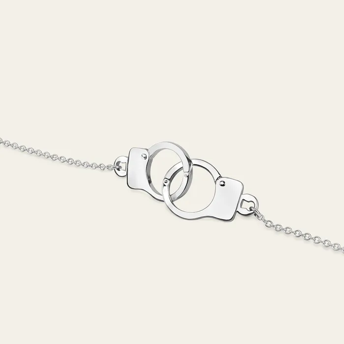 Necklaces Hand crafted in 18k white gold Love Lockdown Interlocking Necklace
