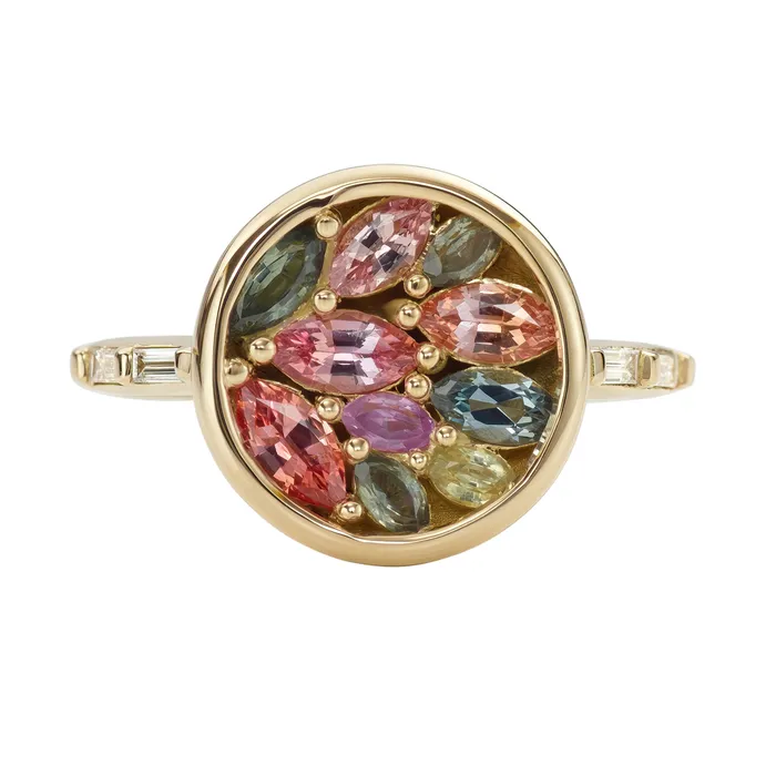 Rings ARTEMER Summertime Ring with Colorful Sapphire Petals