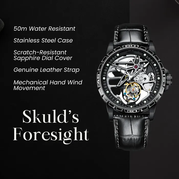 Skulds Foresight Fivepointed Star Series Mechanical Movement Watch Viking Trinkets Watches
