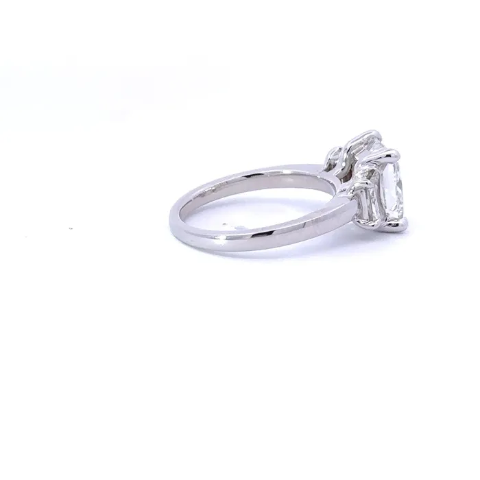 307 Princess Lab Diamond 3Stone Engagement Ring Happy Jewelers Rings