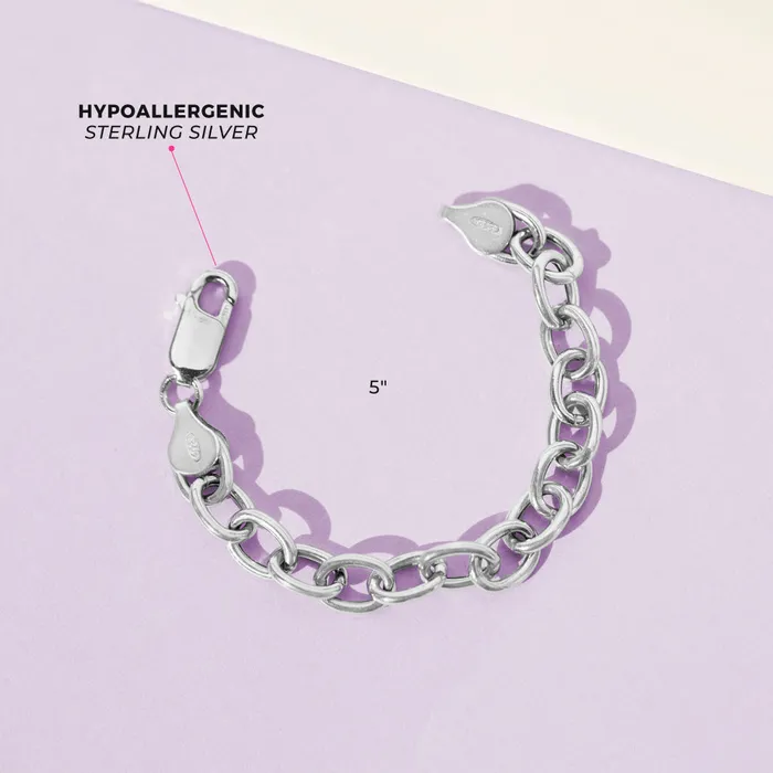 56 Traditional Link Chain for Charms Baby Toddler Kids Bracelet Girl or Boy Sterling Silver Kids Final Sale Bracelets