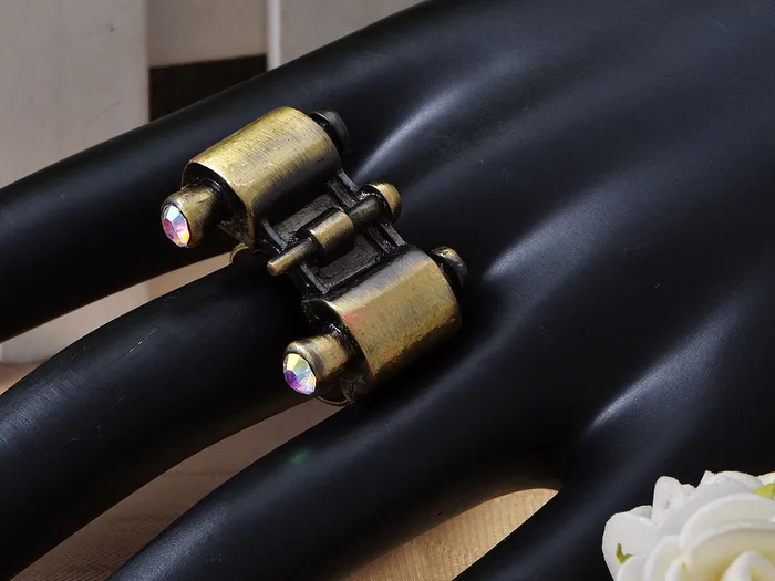 Alilang Rings Brass Aurora Borealis Binoculars Ring Alilang Rings Brass Aurora Borealis Binoculars Ring