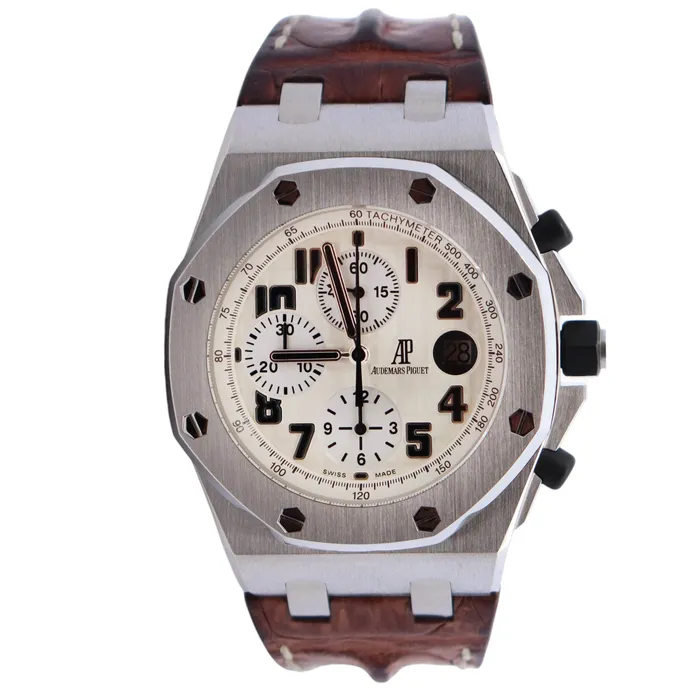 Audemars Piguet Royal Oak 42mm Cream Dial Watch Ref 26170STOOD091CR01 Happy Jewelers Watches Audemars Piguet Royal Oak 42mm Cream Dial Watch Ref 26170STOOD091CR01 Happy Jewelers Watches