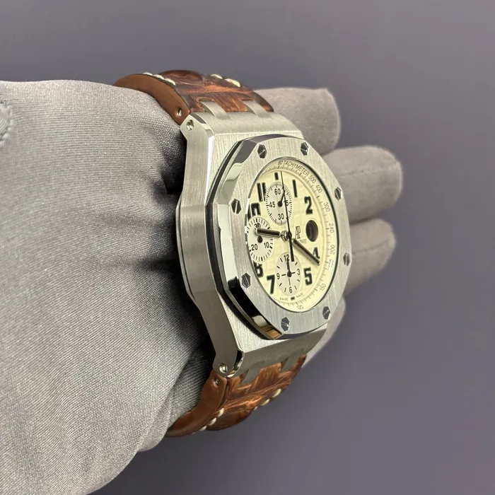 Audemars Piguet Royal Oak 42mm Cream Dial Watch Ref 26170STOOD091CR01 Happy Jewelers Watches Audemars Piguet Royal Oak 42mm Cream Dial Watch Ref 26170STOOD091CR01 Happy Jewelers Watches