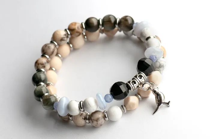 Fierce Lynx Designs Black Capped Chickadee Bracelet Duo Bracelets