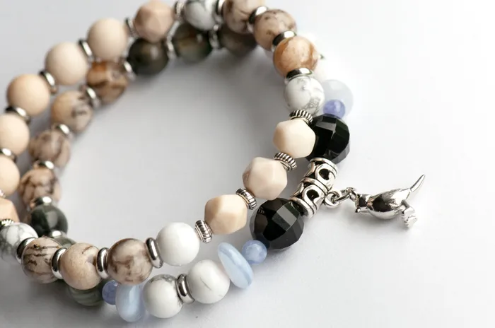 Fierce Lynx Designs Black Capped Chickadee Bracelet Duo Bracelets