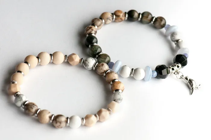 Fierce Lynx Designs Black Capped Chickadee Bracelet Duo Bracelets