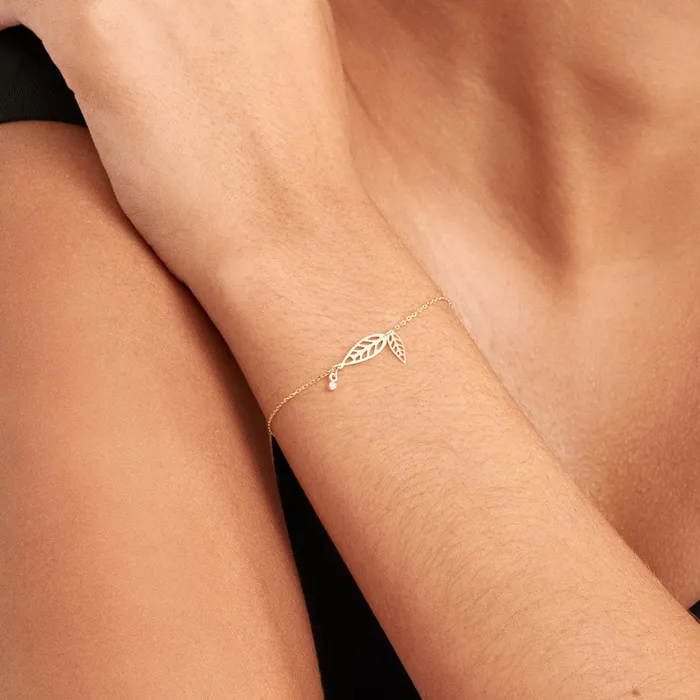 Gelin Diamond Bracelets Diamond Leaf Bracelet