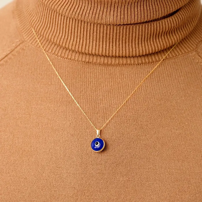 Gelin Diamond Necklaces Navy Blue Evil Eye Necklace