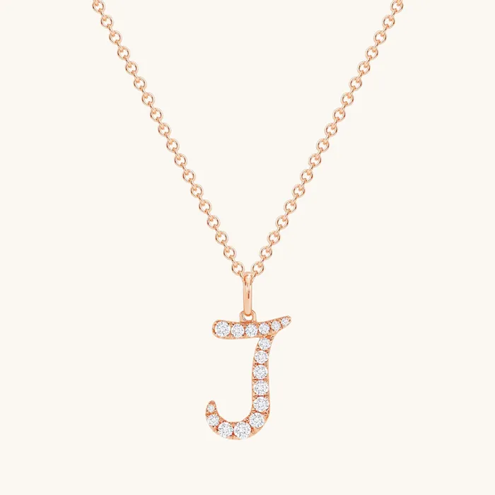 Happy Jewelers Necklaces Darling Diamond Initial Necklace