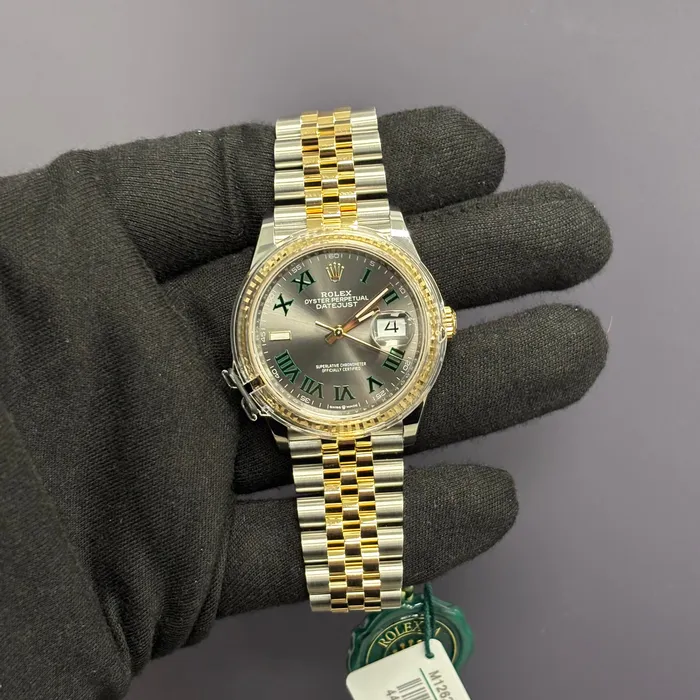 Happy Jewelers Rolex Datejust 36mm Wimbledon Dial Watch Ref 126233 Watches Happy Jewelers Rolex Datejust 36mm Wimbledon Dial Watch Ref 126233 Watches