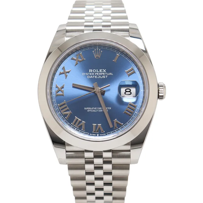 Happy Jewelers Rolex Datejust Stainless Steel 41mm Blue Roman Dial Watch Reference 126300 Watches Happy Jewelers Rolex Datejust Stainless Steel 41mm Blue Roman Dial Watch Reference 126300 Watches
