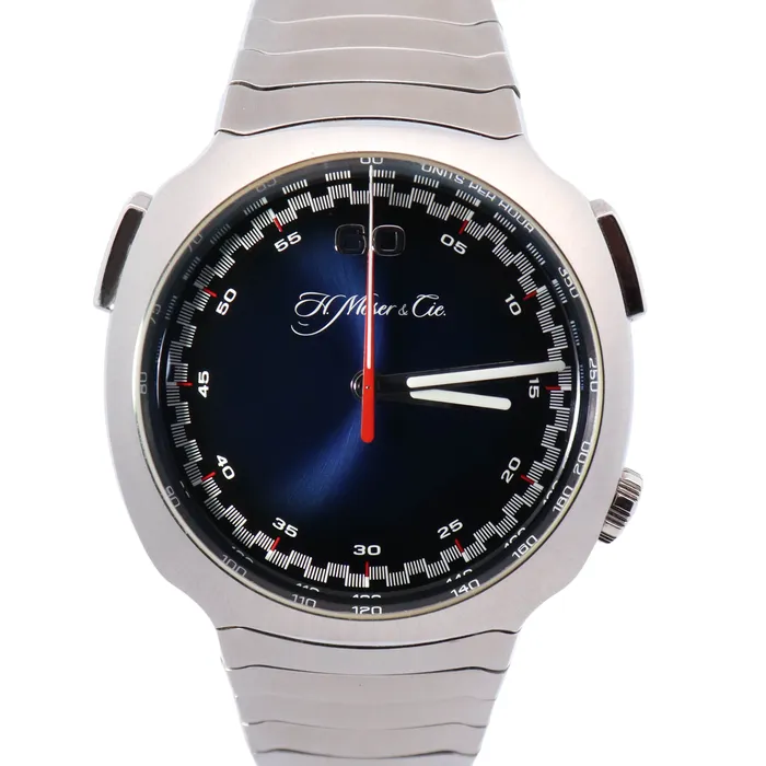 Happy Jewelers Watches H Moser Cie Streamliner Flyback 40mm Stainless Steel Blue Fume Dial Watch Reference 69021201 Happy Jewelers Watches H Moser Cie Streamliner Flyback 40mm Stainless Steel Blue Fume Dial Watch Reference 69021201