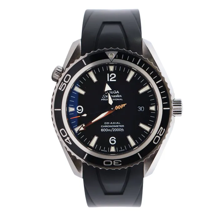 Happy Jewelers Watches Omega Seamaster 455mm Black Dial Watch Ref 29075091 Happy Jewelers Watches Omega Seamaster 455mm Black Dial Watch Ref 29075091
