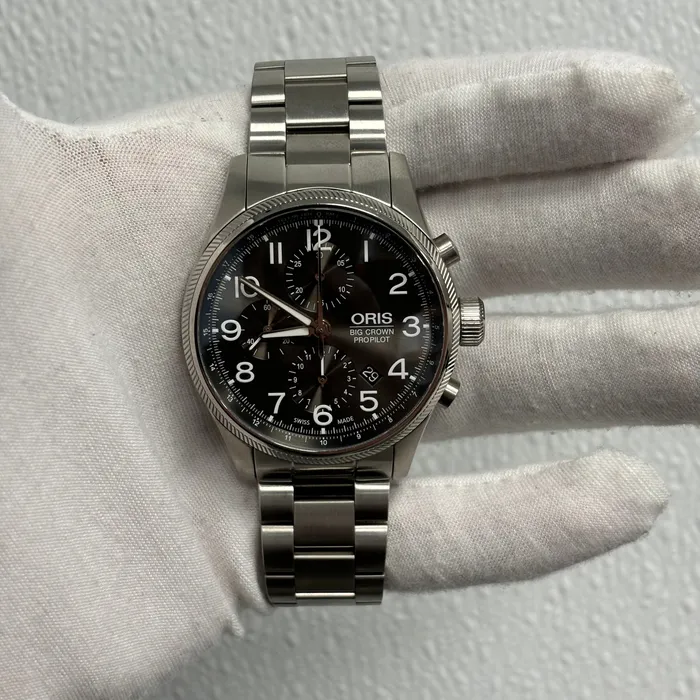 Happy Jewelers Watches Oris Big Crown 43mm Grey Dial Watch Ref 01 774 7699 4063