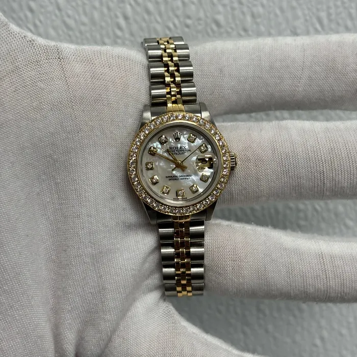 Happy Jewelers Watches Rolex Datejust 26mm MOP Dial Watch Ref 69173