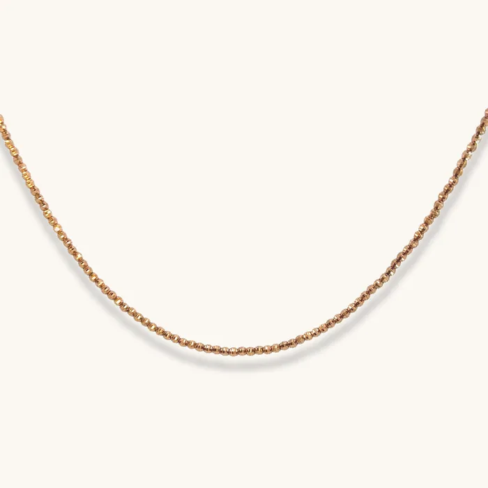 Necklaces Diamond Cut Beaded Necklace Happy Jewelers